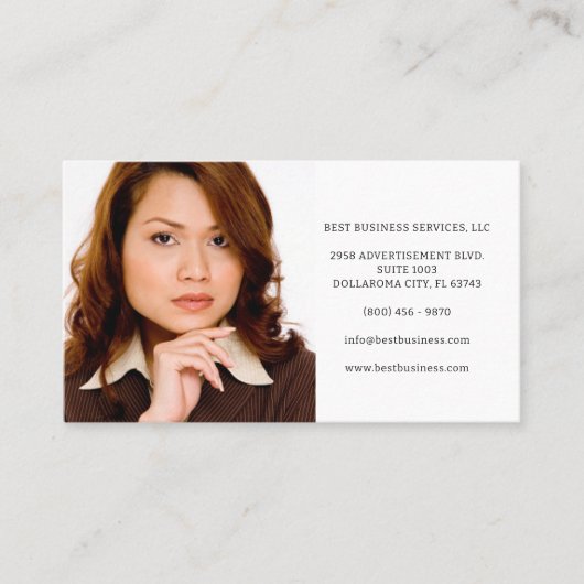 Photo Appointment Reminder Calendar Business Card 名刺 (正面)