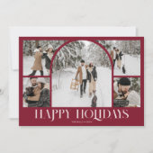 Photo Arch Happy Holidays クリスマス ヴィンテージ レッド (正面)