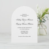 Photo Arch Shaped Grey Wedding Invitation 招待状 (スタンド正面)