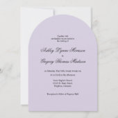 Photo Arch Shaped Lavender Wedding Invitation 招待状 (正面)