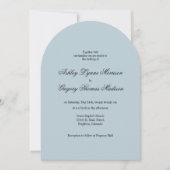 Photo Arch Shaped teal Wedding Invitation 招待状 (正面)