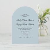 Photo Arch Shaped teal Wedding Invitation 招待状 (スタンド正面)