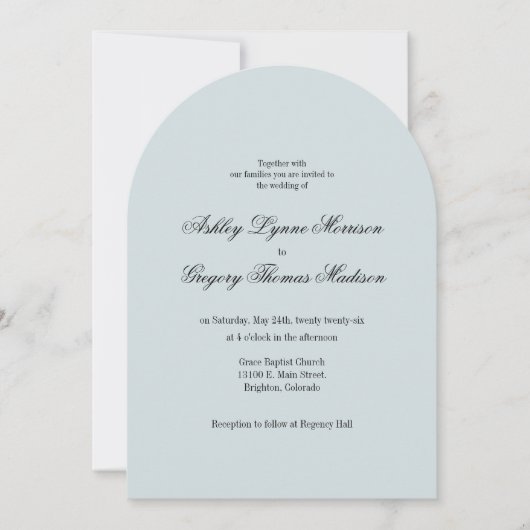 Photo Arch Shaped Wedding Invitation 招待状 (正面)