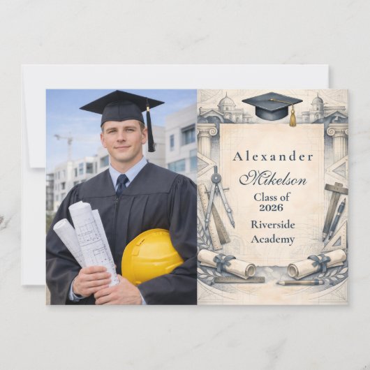 Photo Architect Student Graduation Design 案内状 (正面)