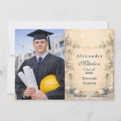 Photo Architecture Drafting Tools Graduation 案内状 (正面)