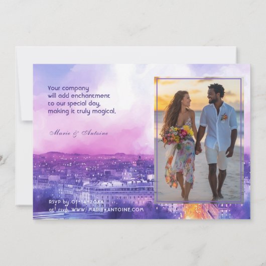 PHOTO at back Amour Eternel a la Parisienne 招待状 (裏面)