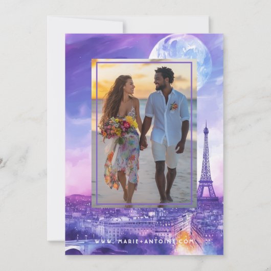 PHOTO at back Amour Eternel a la Parisienne 招待状 (裏面)