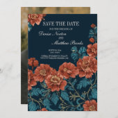 Photo Back Navy and Rustフローラ セーブザデート (正面/裏面)