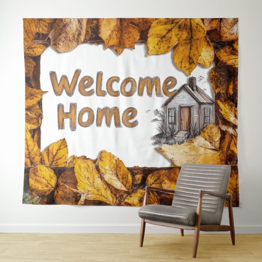 Photo Backdrop Fall Farm Welcome Home Banners タペストリー (インサイチュ(横))