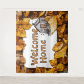 Photo Backdrop Fall Farm Welcome Home Banners タペストリー (正面)