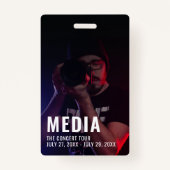 Photo Background Media Pass ID Badge バッジ (正面)