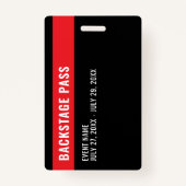 Photo Background Media Pass ID Badge バッジ (裏面)