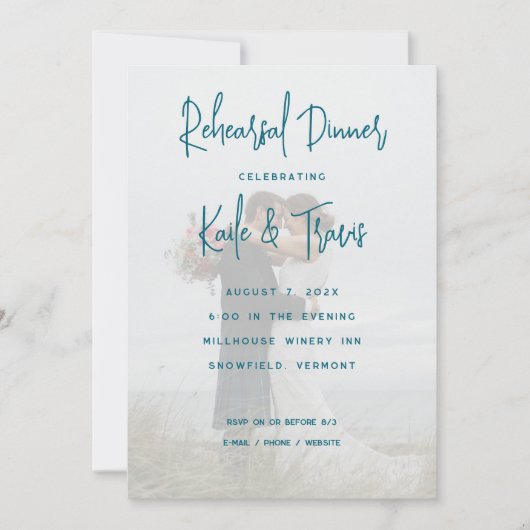 Photo Background Pre-wedding Party Invitation カード (正面)