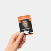 Photo Badge - Orange and Black バッジ (手持ち)