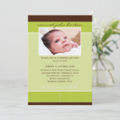 PHOTO BAPTISM招待状:：ソフトに発見4P 招待状 (スタンド正面)