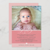 PHOTO BAPTISM招待状::: lovely type 1 招待状 (正面/裏面)