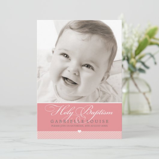 PHOTO BAPTISM招待状::: lovely type 1 招待状 (スタンド正面)
