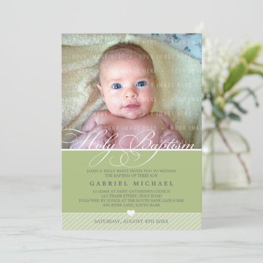 PHOTO BAPTISM招待状::: lovely type 3 招待状 (スタンド正面)