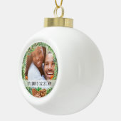 PHOTO BAUBLE – 最初のクリスマスま結婚したたは婚約した セラミックボールオーナメント (右)