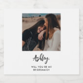 Photo Be モダン My Bridesmaid Proposal ビールラベル (シングルラベル)