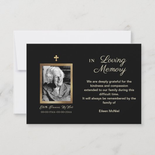 Photo Beervement葬儀の後に感謝 招待状 (正面)