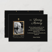 Photo Beervement葬儀の後に感謝 招待状 (正面/裏面)