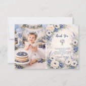 Photo Berry First Storybook Garden 1st Birthday サンキューカード (正面)