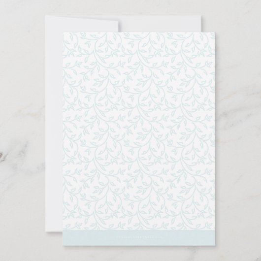 PHOTO BIRTH ANNOUNCEMENTこんにちは淡い色のブルー男の赤ちゃん 案内状 (裏面)