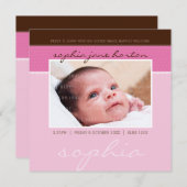 PHOTO BIRTH ANNOUNCEMENT :：ソフトで発見された2SQ 案内状 (正面/裏面)