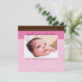 PHOTO BIRTH ANNOUNCEMENT :：ソフトで発見された2SQ 案内状 (スタンド正面)