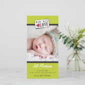 PHOTO BIRTH ANNOUNCEMENT :: made with love 1 案内状 (スタンド正面)