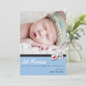 PHOTO BIRTH ANNOUNCEMENT :: made with love 3 案内状 (スタンド正面)