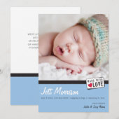 PHOTO BIRTH ANNOUNCEMENT :: made with love 3 案内状 (正面/裏面)