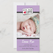 PHOTO BIRTH ANNOUNCEMENT :: made with love 4 案内状 (正面)