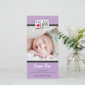 PHOTO BIRTH ANNOUNCEMENT :: made with love 4 案内状 (スタンド正面)