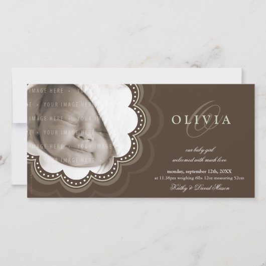 PHOTO BIRTH ANNOUNCEMENTS :: sweet開花5L 案内状 (正面)