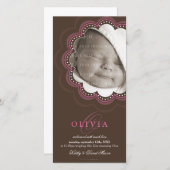 PHOTO BIRTH ANNOUNCEMENTS :: sweet開花7P 案内状 (正面/裏面)