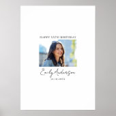 Photo Birthday Guest Signature ポスター (正面)