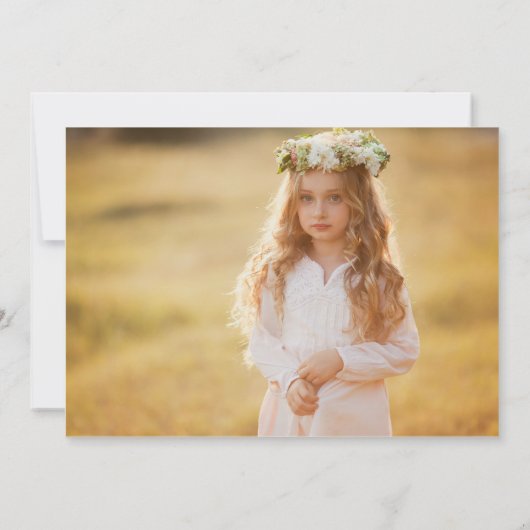 Photo Birthday Invitation with Balloons & Cake 招待状 (裏面)