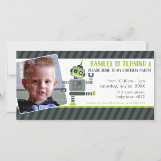 PHOTO BIRTHDAY PARTY招待状:：ロボット踊り1L