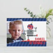 PHOTO BIRTHDAY PARTY招待状:：ロボット踊り3L 招待状 (スタンド正面)