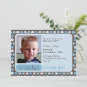 PHOTO BIRTHDAY PARTY招待状:: spotty 5L 招待状 (スタンド正面)