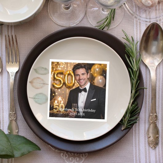 Photo birthday party スタンダードカクテルナプキン