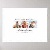 Photo Birthday Party Guest Signature ポスター (正面)