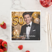 Photo birthday party luncheon スタンダードランチョンナプキン (インサイチュ)