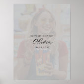 Photo Birthday Signature Guest Book Poster ポスター (正面)