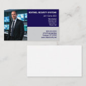 Photo Black and Gray Color Blocks Security 名刺 (正面/裏面)