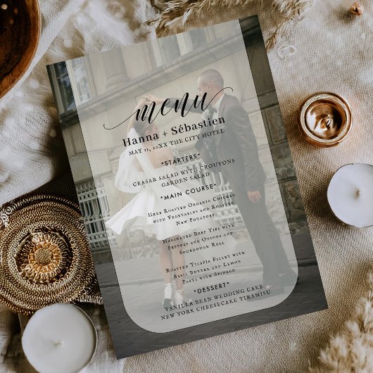 photo Black and White Wedding Menu メニュー