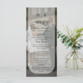 photo Black and White Wedding Menu メニュー (スタンド正面)