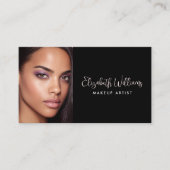 Photo Black Blush Pink Photo Script Makeup Artist 名刺 (正面)